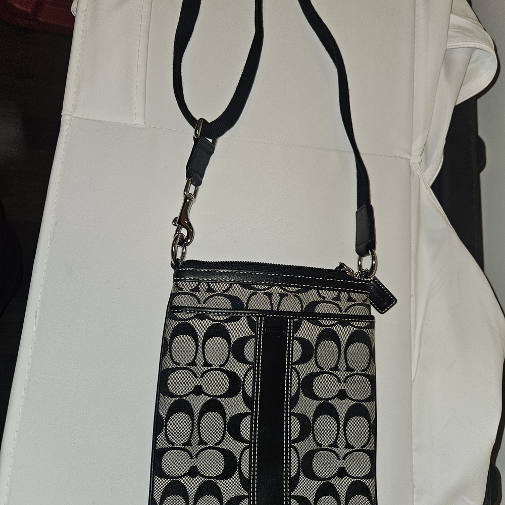 Coach Black and Cream Crossbody Bag